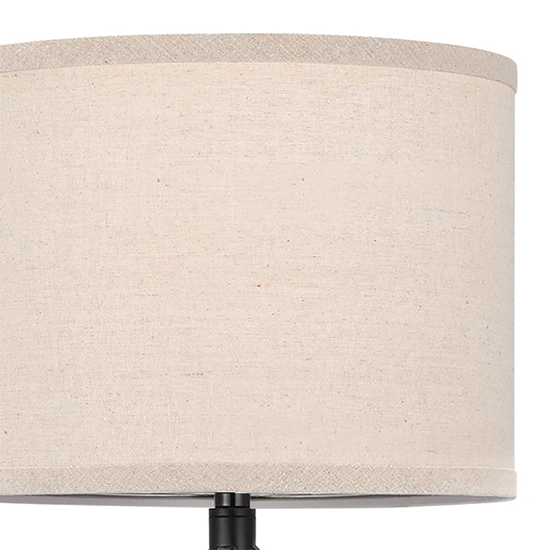 Pair Of Metal Wrought Iron Bedroom Lamps, Living Room Decorative Lamps, Ephedra KD Lampshades, Knob Touch Dual Light Sources, USB-A & USB-C & AC Outlets
