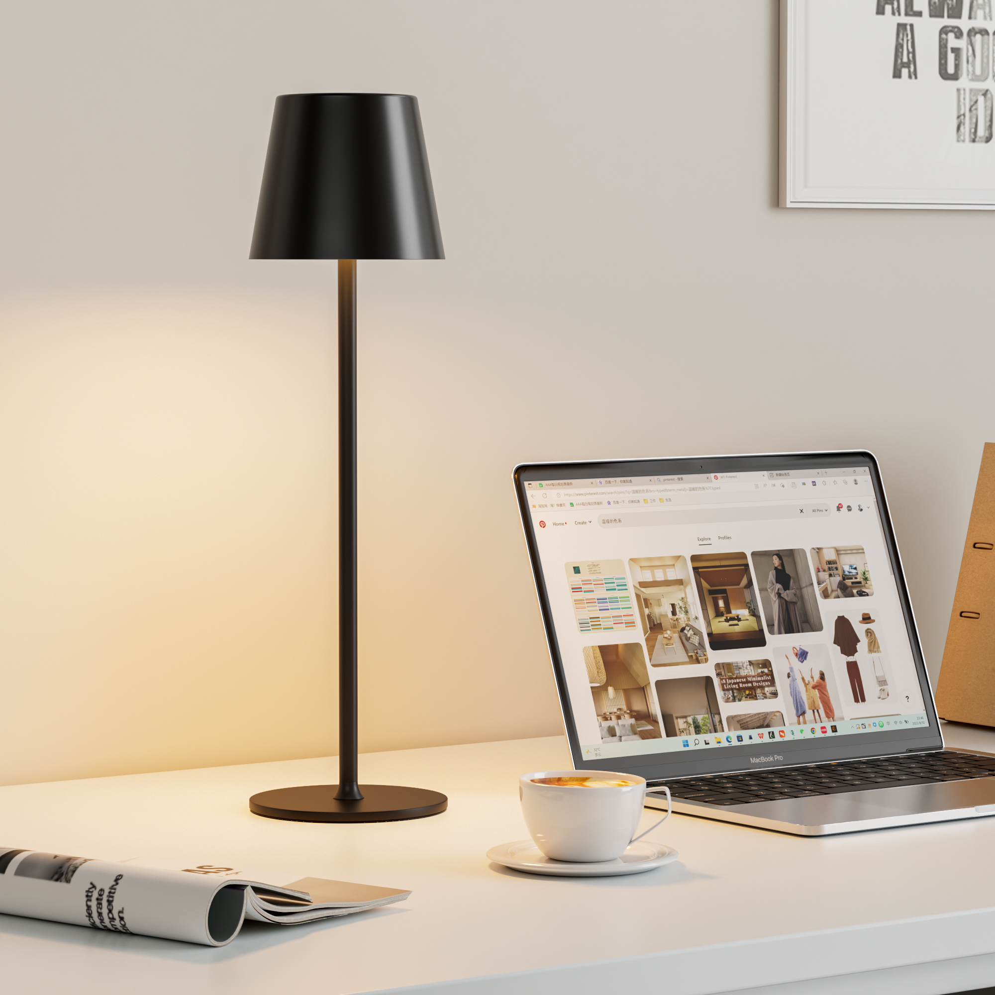 What effect does the light distribution curve design of an LED table lamp have on the uniformity of desktop illumination?